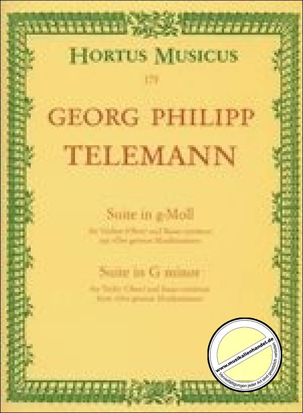 Titelbild für BAHM 175 - SUITE G-MOLL (DER GETREUE MUSIK
