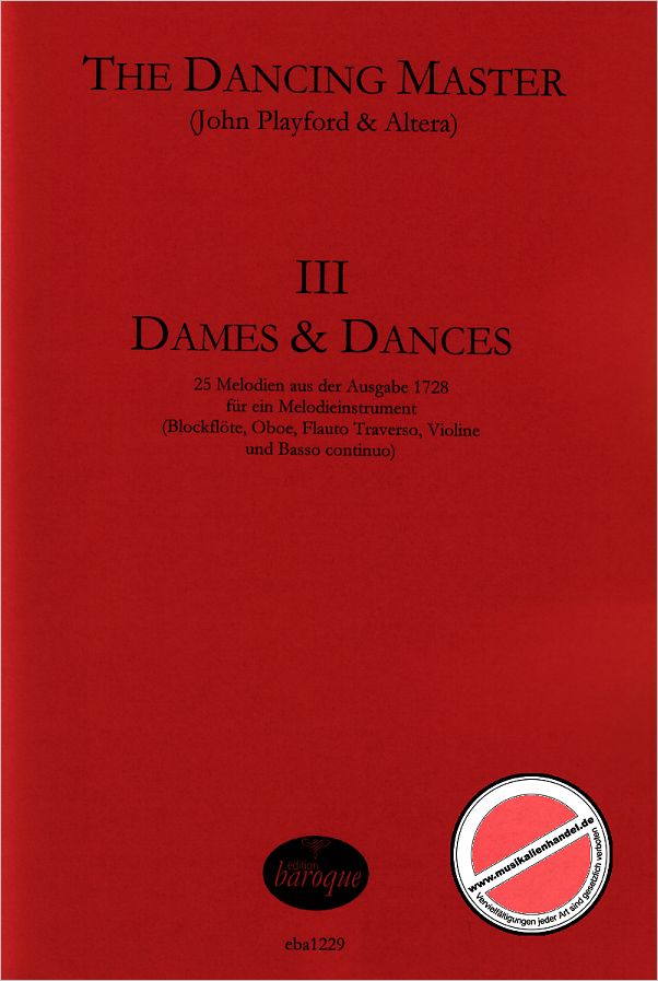 Titelbild für BAROQUE 1229 - THE DANCING MASTER 3 - DAMES & DANCING