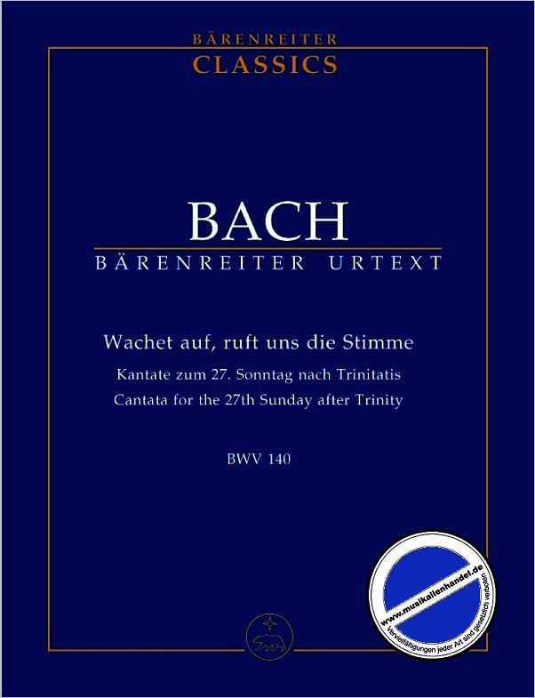 Titelbild für BATP 1140 - KANTATE 140 WACHET AUF RUFT UNS DIE STIMME BWV 140