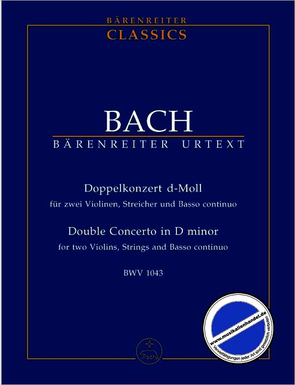 Titelbild für BATP 284 - KONZERT D-MOLL BWV 1043