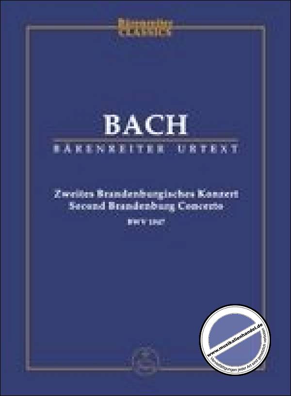 Titelbild für BATP 4 - BRANDENBURGISCHES KONZERT 2 F-DUR BWV 1047