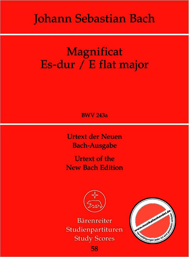 Titelbild für BATP 58 - MAGNIFICAT ES-DUR BWV 243A