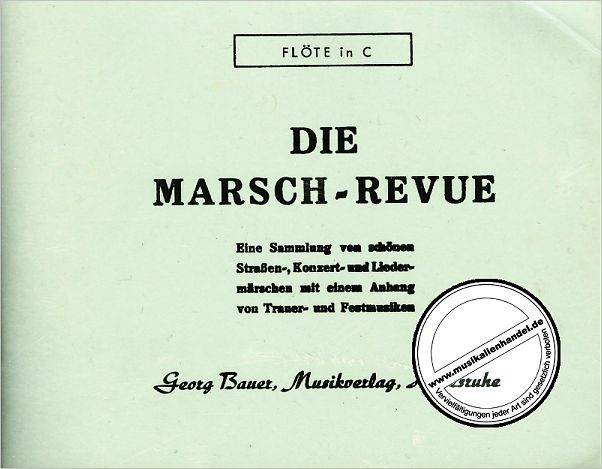 Titelbild für BAU 109-FLC - MARSCH REVUE