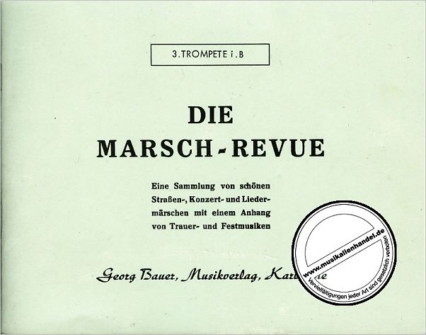 Titelbild für BAU 109-TRP3 - MARSCH REVUE