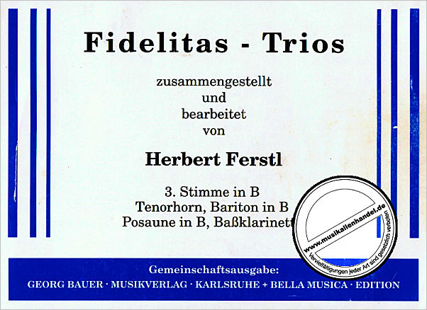 Titelbild für BAU 937-3B - FIDELITAS TRIOS