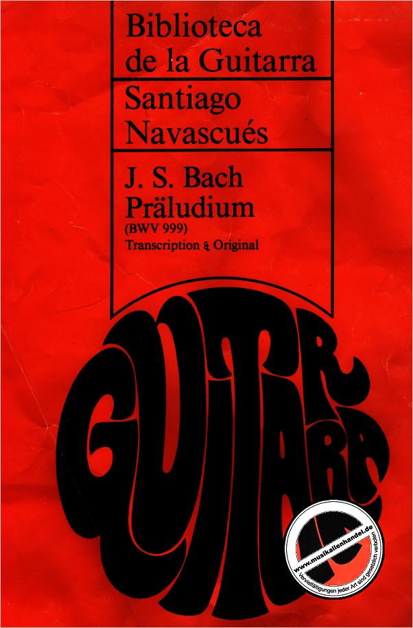 Titelbild für BG -B1-1 - PRAELUDIUM BWV 999