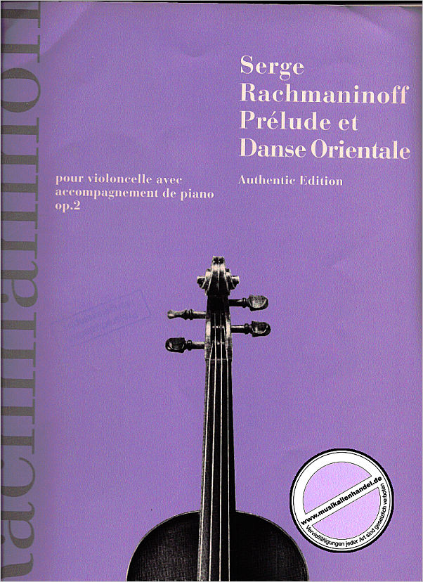 Titelbild für BH 1200347 - PRELUDE ET DANSE ORIENTALE OP 2