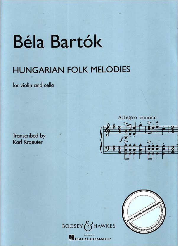 Titelbild für BH 1400010 - HUNGARIAN FOLK MELODIES
