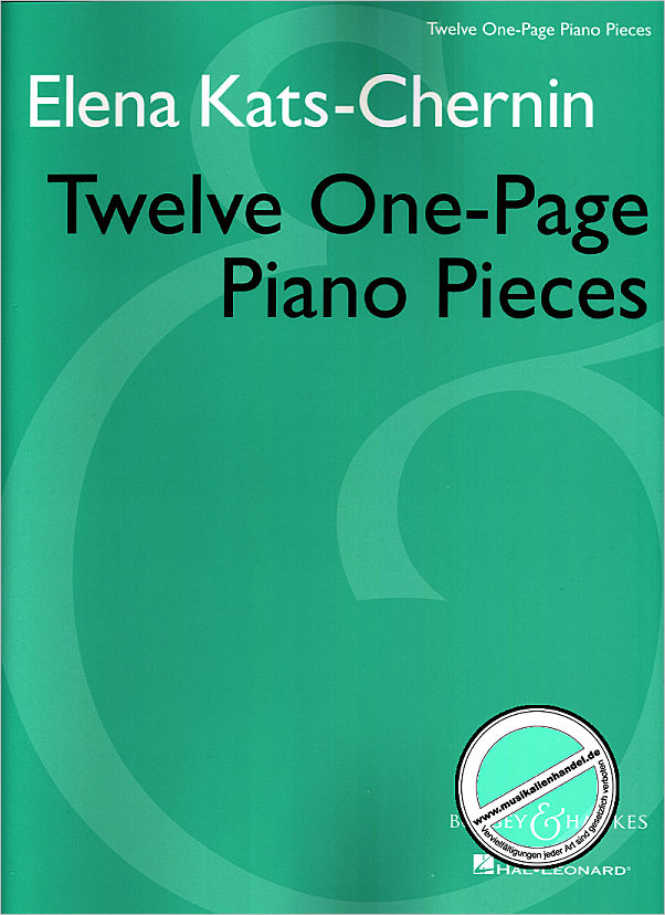 Titelbild für BH 24630 - 12 ONE PAGE PIANO PIECES