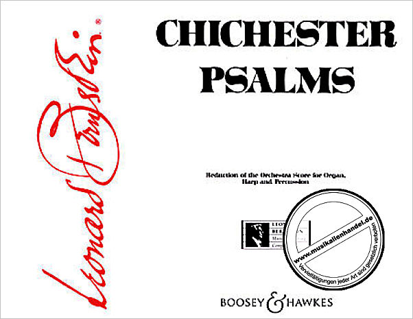 Titelbild für BH 5500199 - CHICHESTER PSALMS