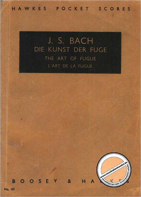 Titelbild für BH 6500004 - KUNST DER FUGE BWV 1080