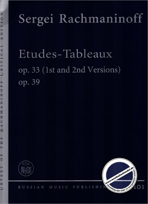 Titelbild für BH 8000959 - ETUDES TABLEAUX OP 33 + 39