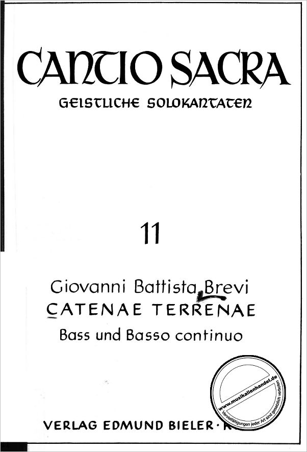 Titelbild für BIELER -CS11 - CATENAE TERRENAE