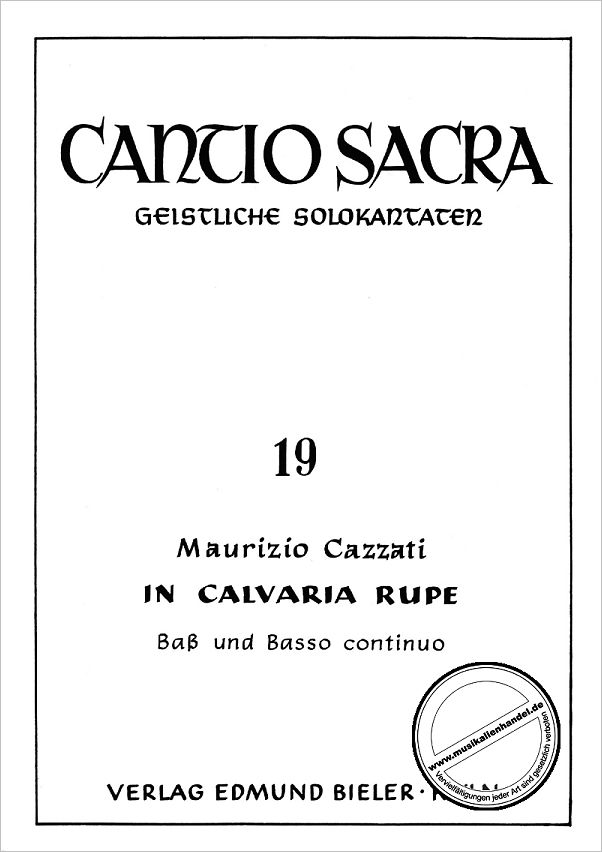 Titelbild für BIELER -CS19 - IN CALVARIA RUPE