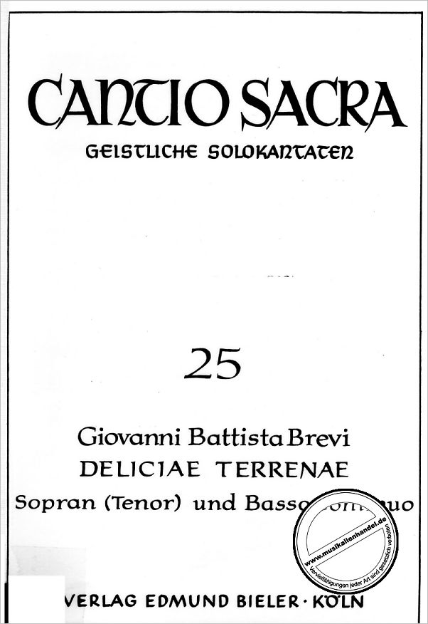 Titelbild für BIELER -CS25 - DELICIAE TERRENAE
