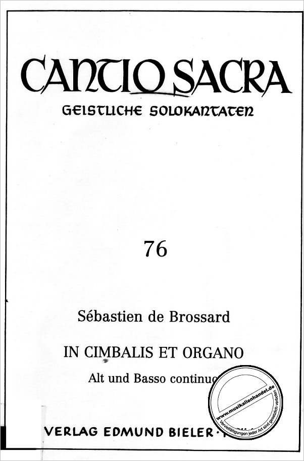 Titelbild für BIELER -CS76 - IN CIMBALIS ET ORGANO