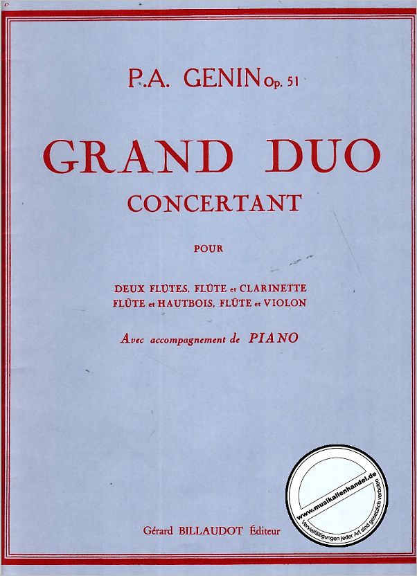 Titelbild für BILL 19761 - GRAND DUO OP 51