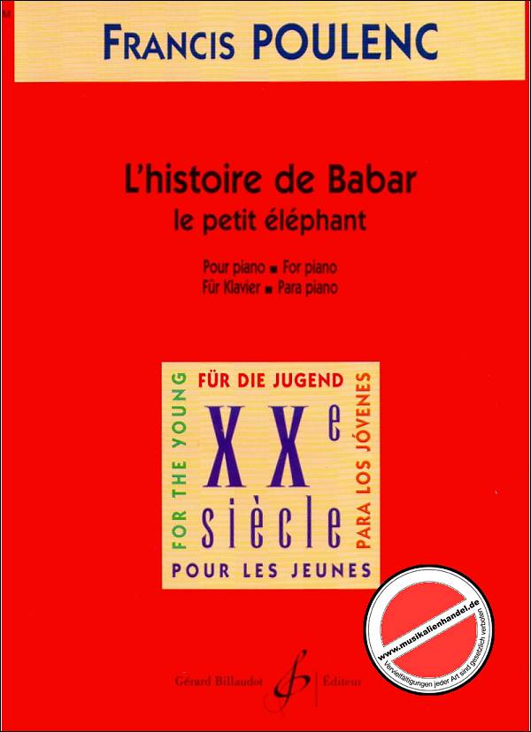 Titelbild für BILL 6398 - L'HISTOIRE DE BABAR LE PETIT ELEPHANT