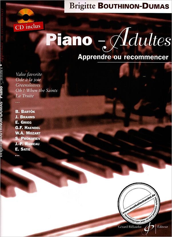 Titelbild für BILL 6492 - PIANO ADULTES APPRENDRE OU RECOMENCER