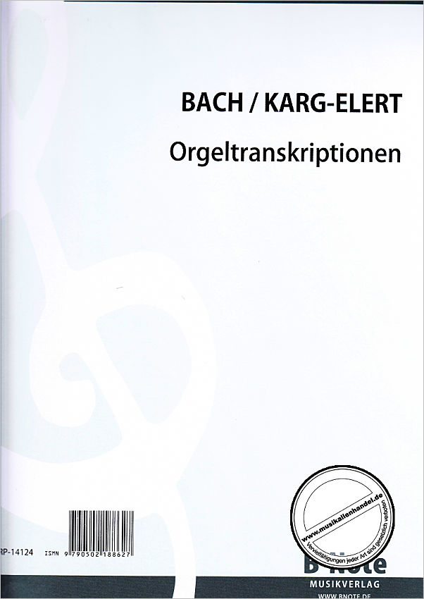 Titelbild für BNOTE -BN14124 - Orgeltranskriptionen