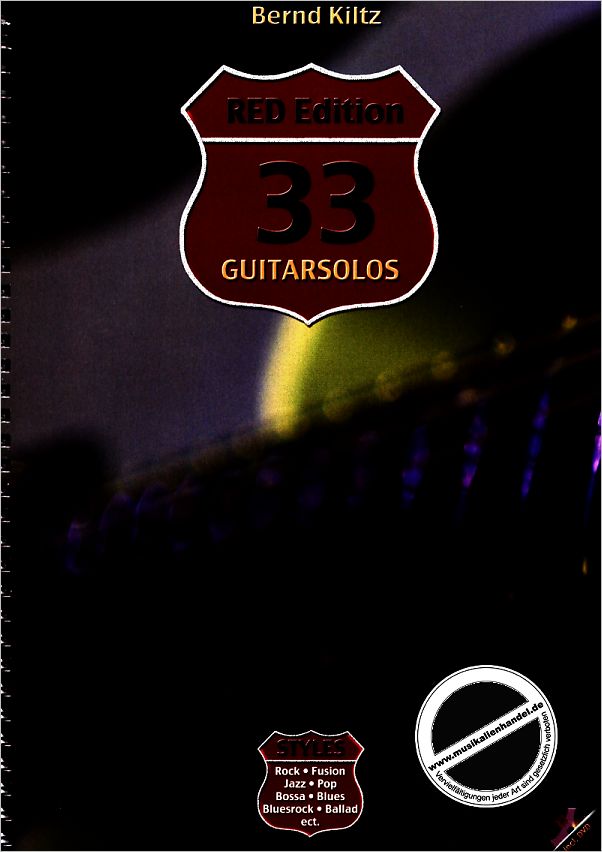 Titelbild für BOE 7077 - 33 GUITARSOLOS - RED EDITION