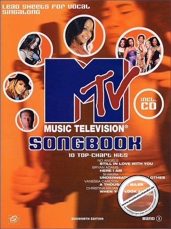 Titelbild für BOE 7097 - MTV SONGBOOK - SING ALONG VERSION