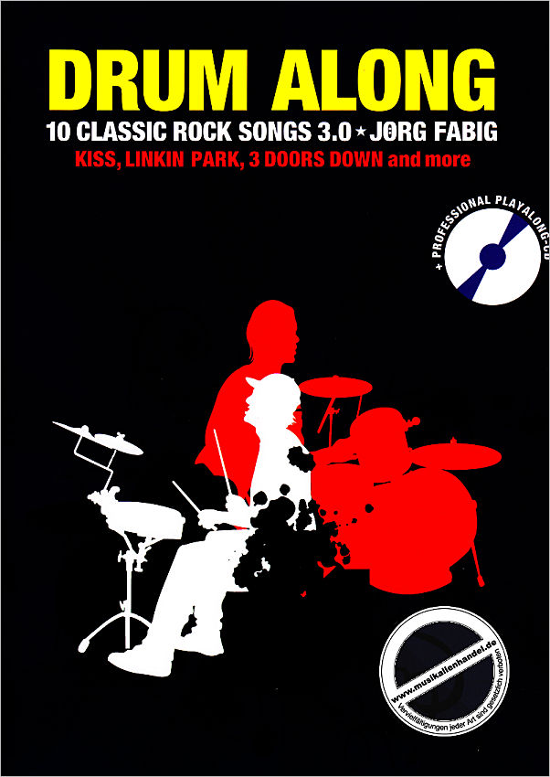 Titelbild für BOE 7804 - DRUM ALONG - 10 CLASSIC ROCK SONGS 3.0