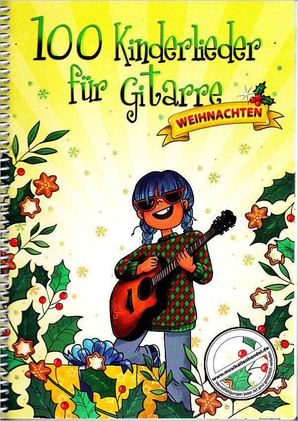 Titelbild für BOE 8016 - 100 Kinderlieder für Gitarre - Weihnachten