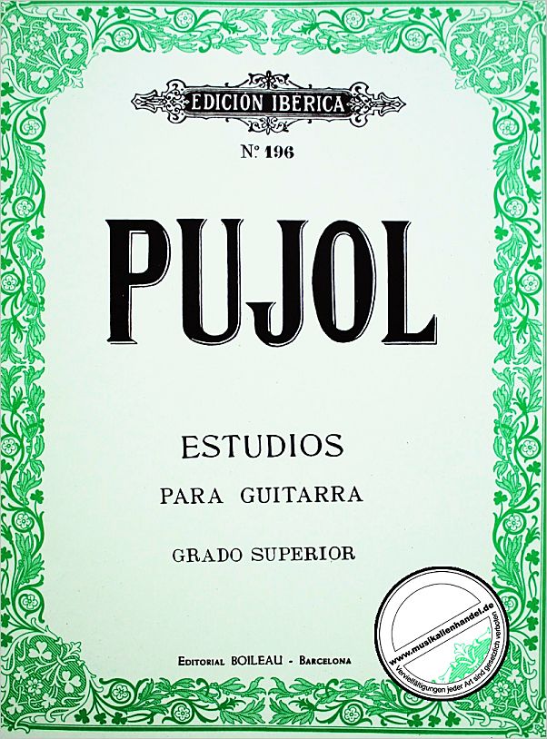 Titelbild für BOILEAU -EI0196 - ESTUDIOS PARA GUITARRA - GRADO SUPERIOR