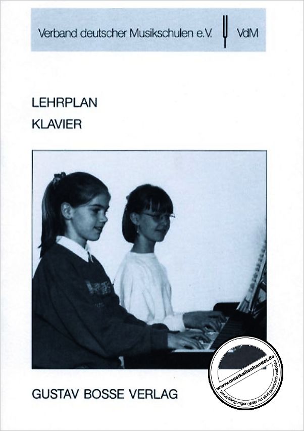 Titelbild für BOSSE 3540 - LEHRPLAN KLAVIER