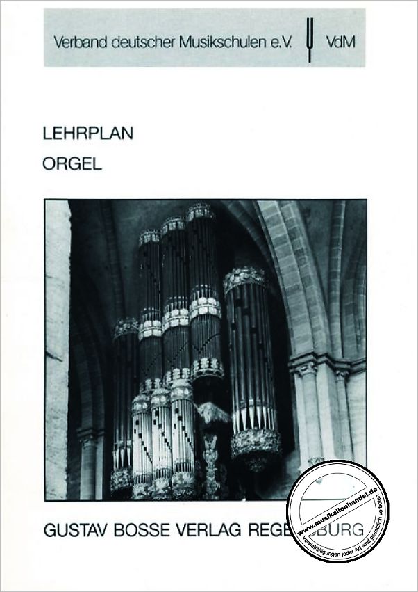 Titelbild für BOSSE 3541 - LEHRPLAN ORGEL