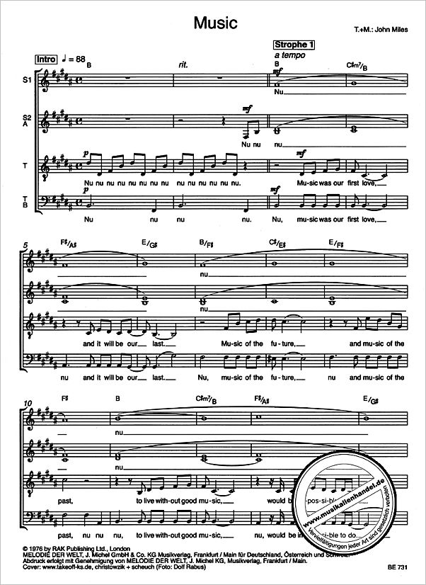 Titelbild für BOSSE 731 - MUSIC
