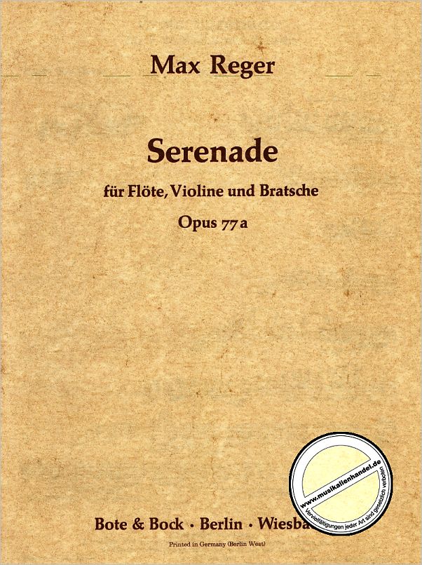 Titelbild für BOTE 0204 - SERENADE D-DUR OP 77A