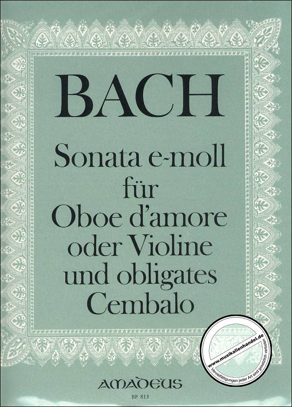 Titelbild für BP 813 - SONATE E-MOLL BWV 528