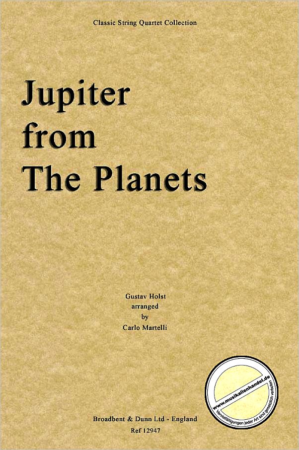 Titelbild für BROADBENT 12947P - JUPITER (THE PLANETS)