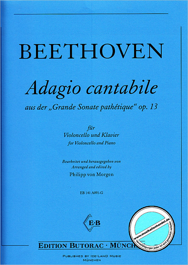 Titelbild für BUTORAC- A091-G - Adagio cantabile (aus Grande Sonate pathetique op 13)
