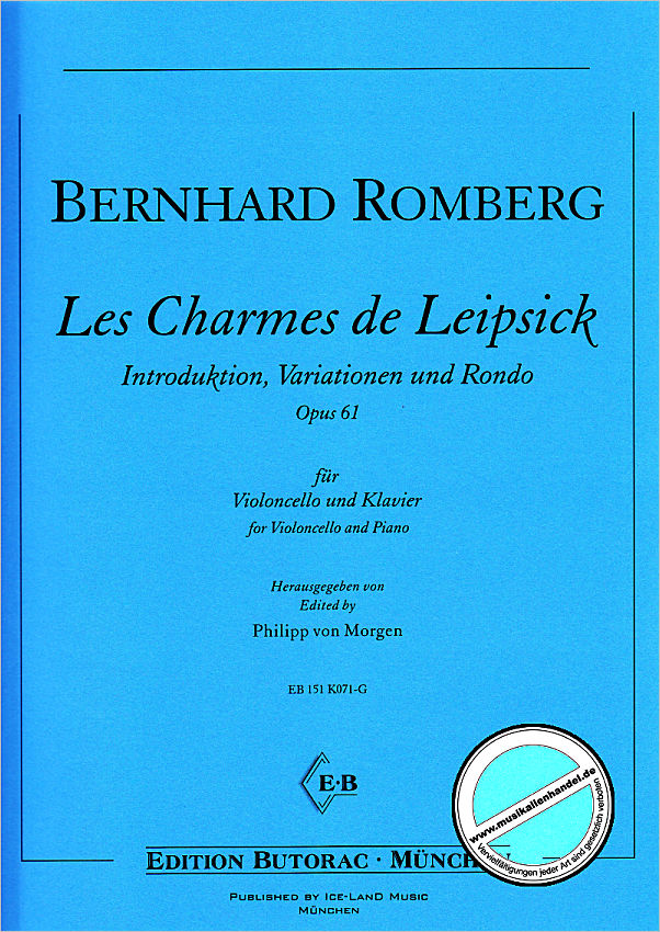 Titelbild für BUTORAC -K071-G - LES CHARMES DE LEIPSICK OP 61