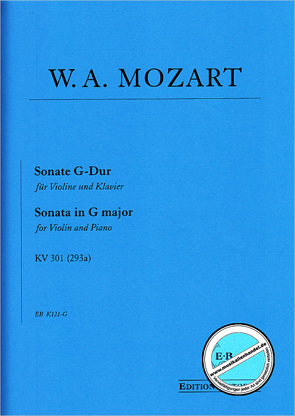 Titelbild für BUTORAC -K121-G - Sonate G-Dur KV 301