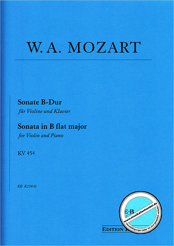 Titelbild für BUTORAC -K134-G - Sonate B-Dur KV 454