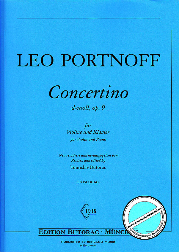 Titelbild für BUTORAC -L093-G - CONCERTINO D-MOLL OP 9