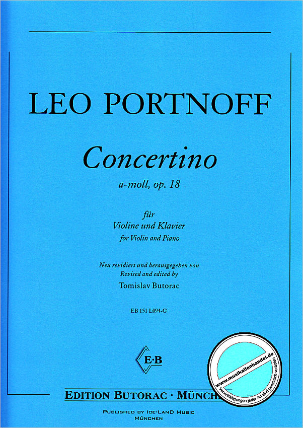 Titelbild für BUTORAC -L094-G - CONCERTINO A-MOLL OP 18