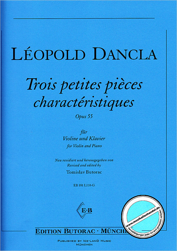 Titelbild für BUTORAC -L110-G - 3 petites pieces characteristiques op 55