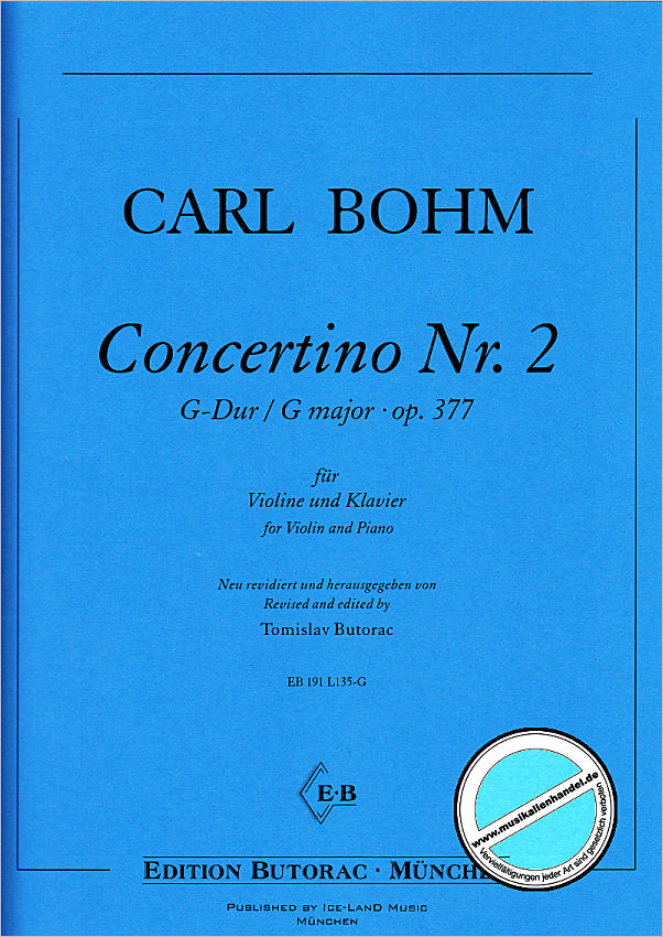 Titelbild für BUTORAC -L135-G - Concertino 2 G-Dur op 377