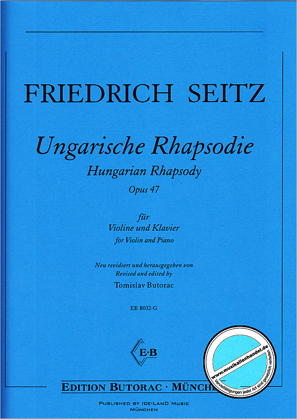 Titelbild für BUTORAC -R032-G - Ungarische Rhapsodie op 47