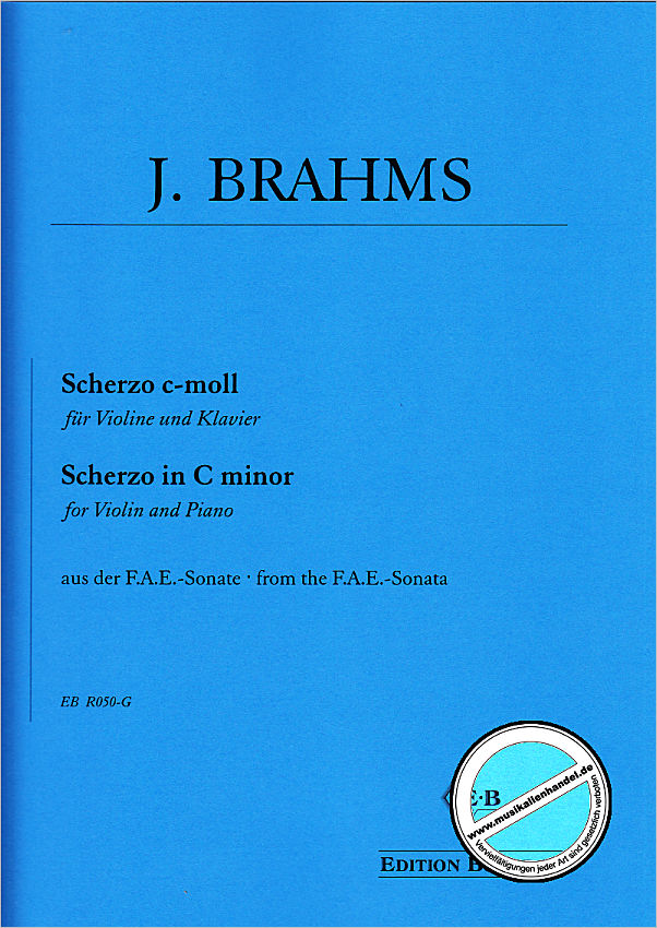 Titelbild für BUTORAC -R050-G - Scherzo c-moll aus der F A E Sonate WOO 2