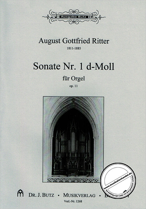 Titelbild für BUTZ 1268 - SONATE 1 D-MOLL OP 11
