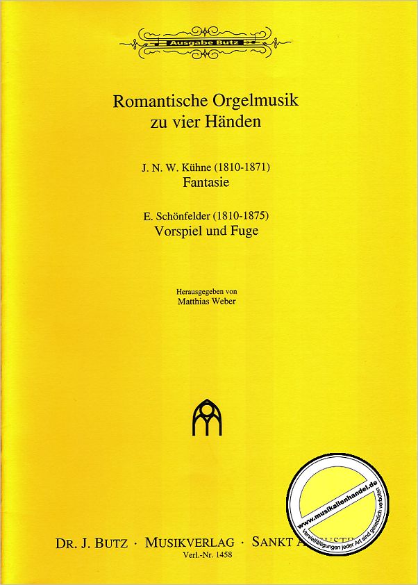 Titelbild für BUTZ 1458 - ROMANTISCHE ORGELMUSIK ZU 4 HAENDEN
