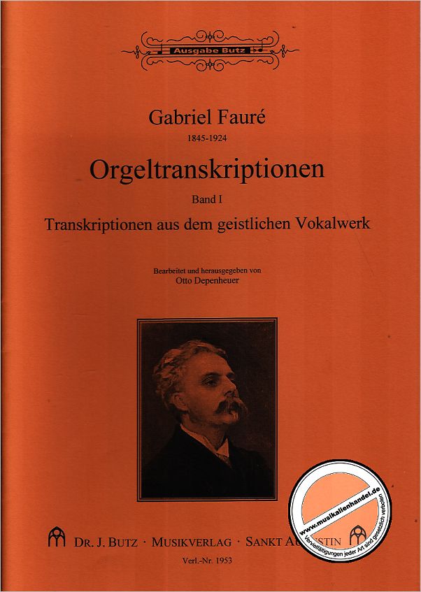 Titelbild für BUTZ 1953 - ORGELTRANSKRIPTIONEN 1