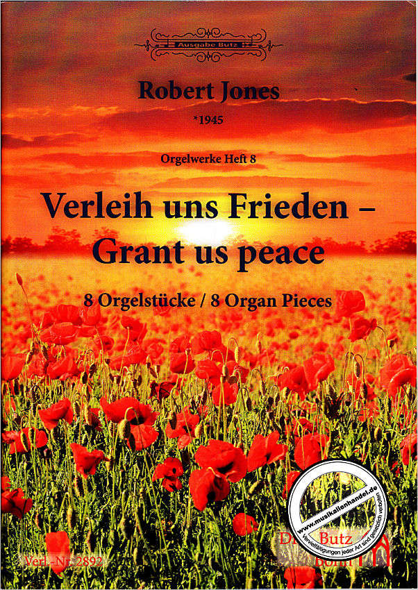 Titelbild für BUTZ 2892 - Verleih uns Frieden | 8 Orgelstücke