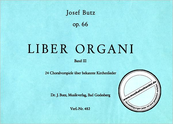 Titelbild für BUTZ 482 - LIBER ORGANI 3